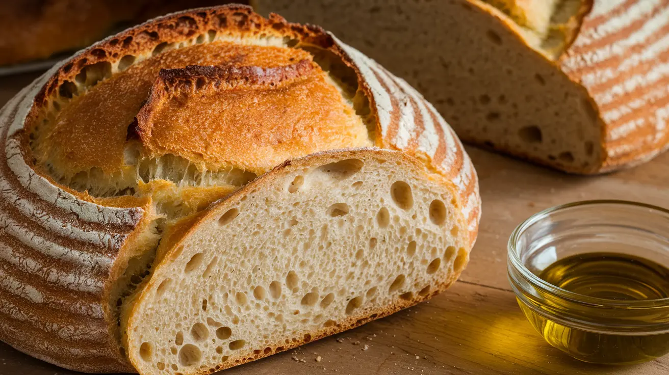 Image of Freshly Baked Bread: Golden-brown French bread baguettes cooling on a wire rack with a crispy crust.